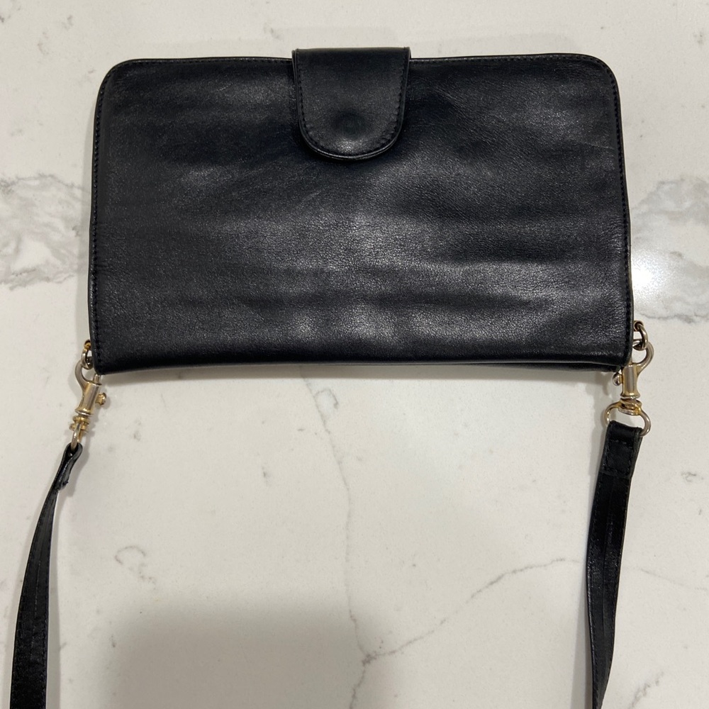 Genuine Leather Antonio Melani Vintage Black Crossbody Bag 🔥(Made in Italy) - Picture 4 of 7
